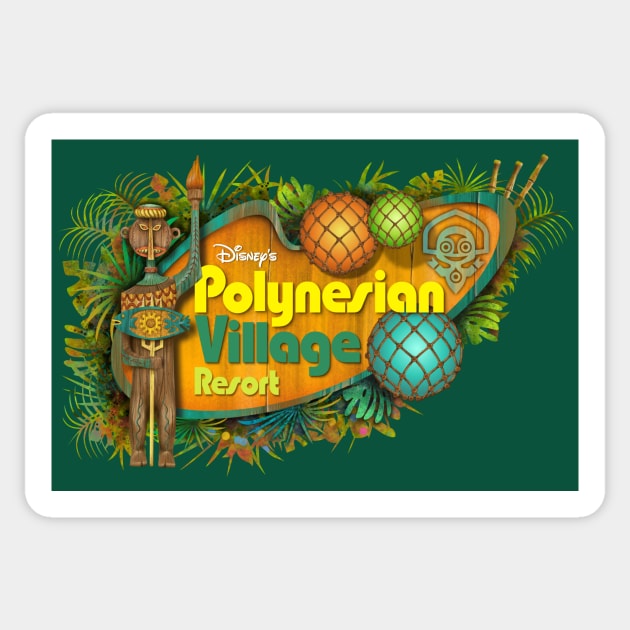 Polynesian Village Resort Sticker by Rosado